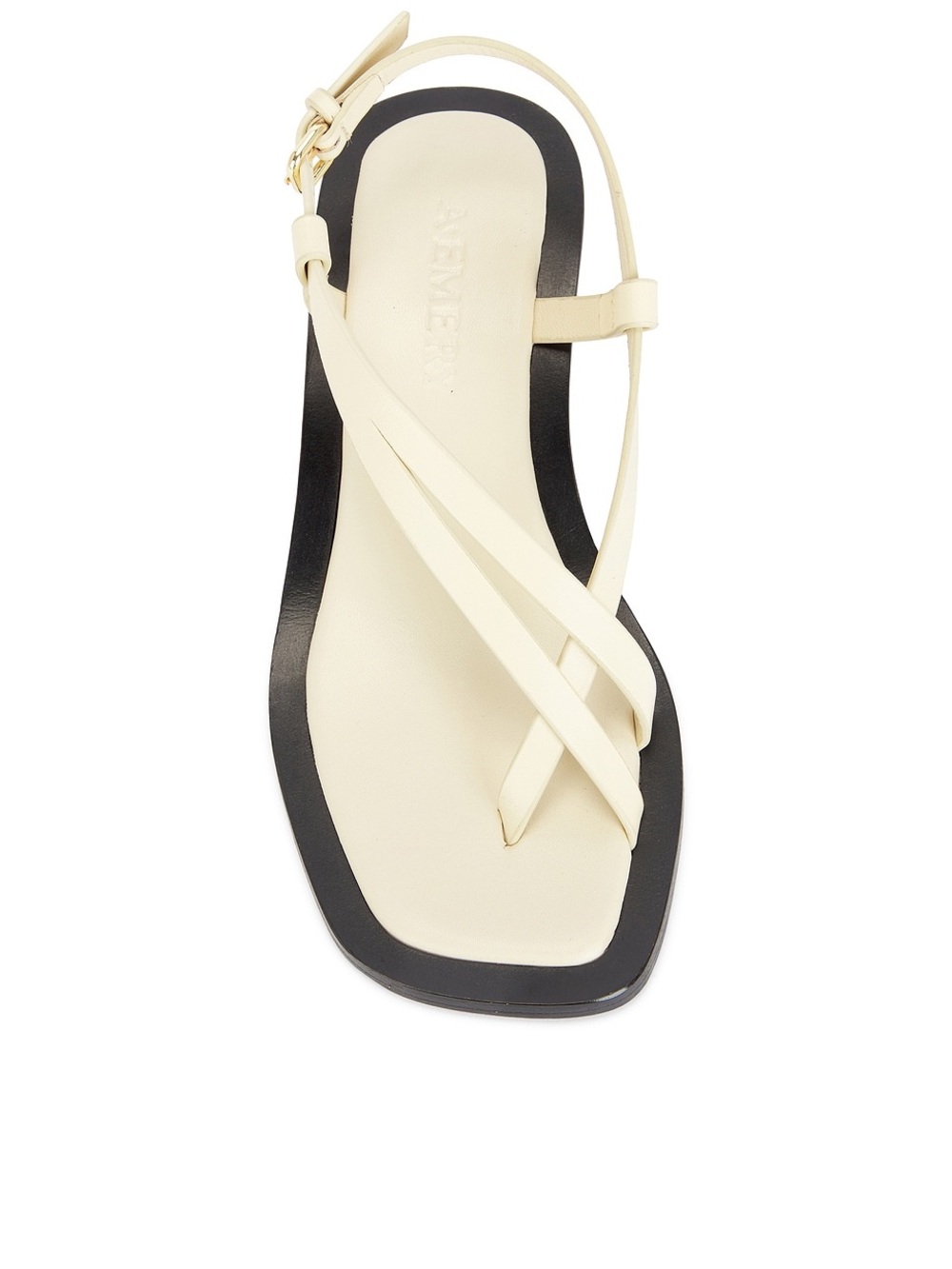 ISO A.Emery Ira Sandal Heel Eggshell or Black - Picture 2 of 4